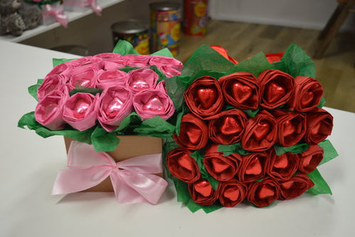 Chocolate Roses & Hearts Bouquet